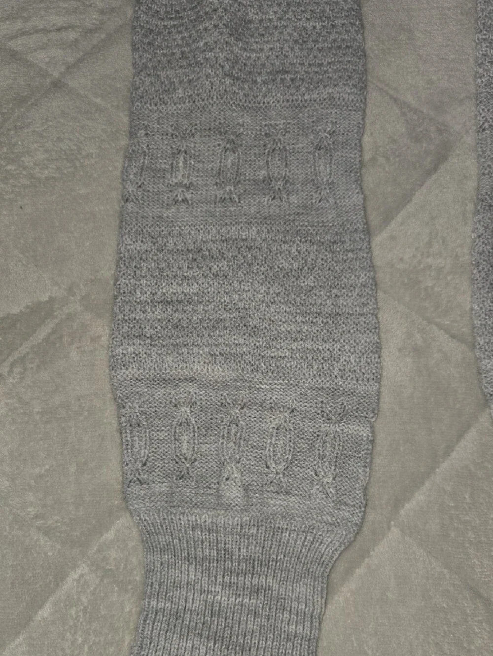 Knit Leg Warmers in Heather Grey for Women